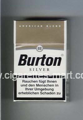 Burton (design 1) (Silver / American Blend) ( hard box cigarettes )