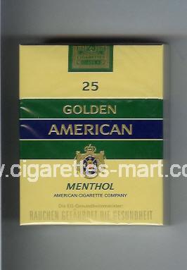 Golden American (german version) (design 1) (Menthol) ( hard box cigarettes )