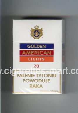 Golden American (german version) (design 2) (Lights) ( hard box cigarettes )