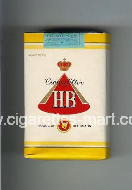 HB (german version) (design 1) (Crown Filter) ( soft box cigarettes )