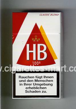 HB (german version) (design 3A) (Classic Blend) ( hard box cigarettes )