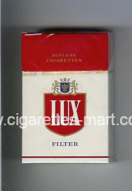 Lux (german version) (design 4A) (Filter / Auslese Cigaretten) ( hard box cigarettes )