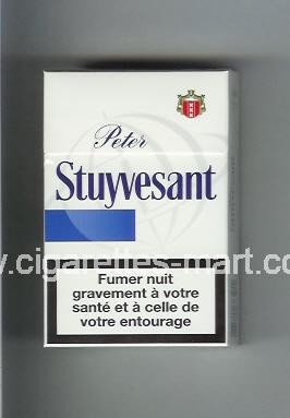 Peter Stuyvesant (design 6) (white & blue) ( hard box cigarettes )