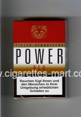 Power (german version) (design 2) (Filter Cigarillos / Red) ( hard box cigarettes )