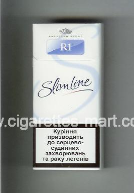 R 1 (design 4) (Slim Line / American Blend) ( hard box cigarettes )