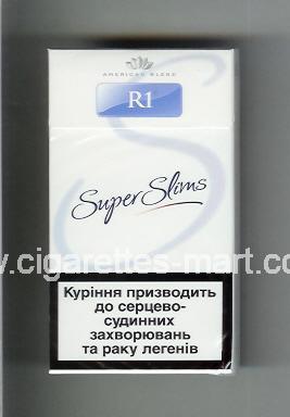 R 1 (design 4) (Super Slims / American Blend) ( hard box cigarettes )