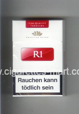 R 1 (design 5) (American Blend) (white & red) ( hard box cigarettes )
