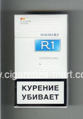 R 1 (design 6) (Minima 0,1 / Superslims) ( hard box cigarettes )