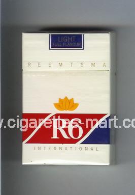 R 6 (design 7) (International / Light / Full Flavour) ( hard box cigarettes )