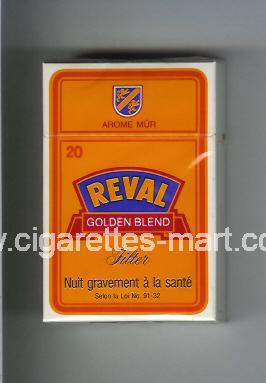 Reval (design 3) (Golden Blend / Filter / Arome Mur) ( hard box cigarettes )