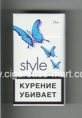 Style (german version) (design 2A) (Super Slims / Blue) ( hard box cigarettes )