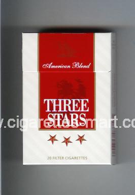 Three Stars (german version) (design 1) (American Blend) ( hard box cigarettes )
