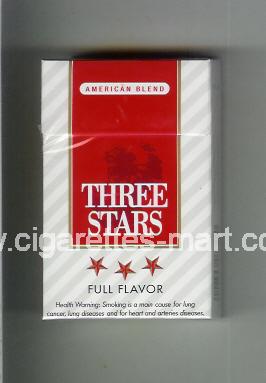Three Stars (german version) (design 1B) (American Blend / Full Flavor) ( hard box cigarettes )