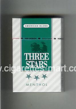 Three Stars (german version) (design 1B) (American Blend / Menthol) ( hard box cigarettes )