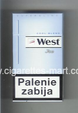 West (design 12A) (Ice / Cool Blend / Superslims) ( hard box cigarettes )