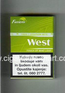 West (design 16) (Fusions / Touch of Mint Leaf) ( hard box cigarettes )