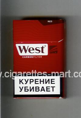 West (design 17) (Red / Carbon Filter) ( hard box cigarettes )