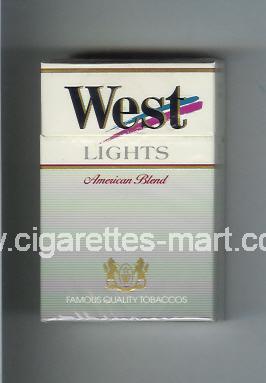 West (design 2) (Lights / American Blend) ( hard box cigarettes )