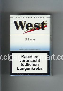 West (design 3) (Blue / American Blend) ( hard box cigarettes )