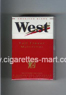 West (design 3) (Full Flavor / Multifilter / American Blend) ( hard box cigarettes )