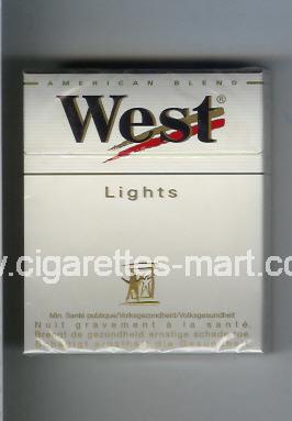 West (design 3) (Lights / American Blend) ( hard box cigarettes )