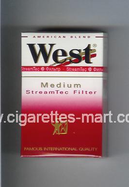 West (design 3) (StreamTec Filter / Medium / American Blend) ( hard box cigarettes )