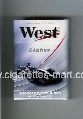 West (design 7) (Lights / Formula Edition) ( hard box cigarettes )