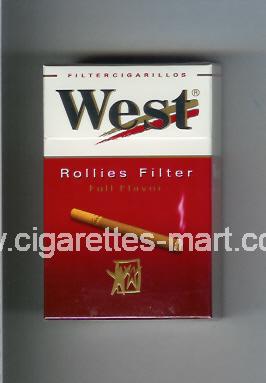 West (design 8) (Rollies Filter / Full Flavor / Filter Cigarillos) ( hard box cigarettes )