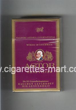 Astor (german version) (design 4) (Ohne Filter) ( hard box cigarettes )