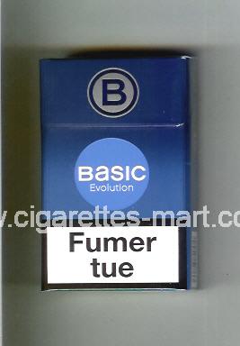 Basic (german version) (design 3) B (Evolution) (blue & blue) ( hard box cigarettes )