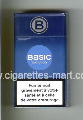 Basic (german version) (design 3) B (Evolution) (blue & blue) ( hard box cigarettes )