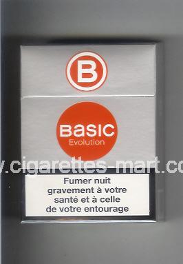 Basic (german version) (design 3) B (Evolution) (silver & orange) ( hard box cigarettes )