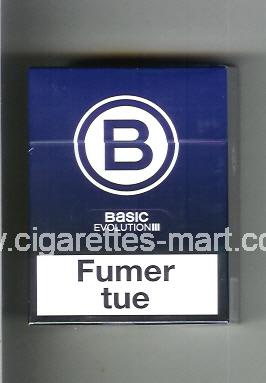 Basic (german version) (design 4) B (Evolution) (blue) ( hard box cigarettes )