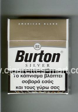 Burton (design 1) (Silver / American Blend) ( hard box cigarettes )