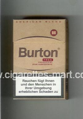 Burton (design 2) (Free / American Blend) ( hard box cigarettes )