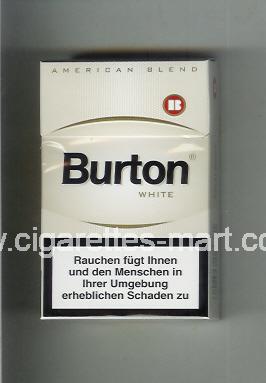 Burton (design 2) (White / American Blend) ( hard box cigarettes )