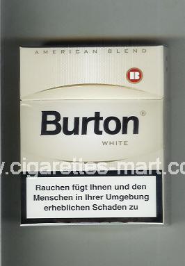Burton (design 2) (White / American Blend) ( hard box cigarettes )