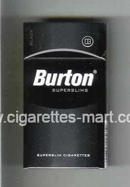 Burton (design 2A) (Black / Superslims) ( hard box cigarettes )
