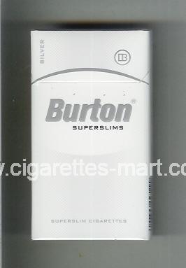 Burton (design 2A) (Silver / Superslims) ( hard box cigarettes )