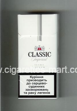 Classic (german version) (design 3) (Imperial / Silver / 4 / Slims) ( hard box cigarettes )