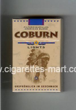 Coburn (design 2) (Lights / American Blend) ( hard box cigarettes )
