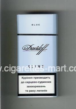 Davidoff (design 1) (Blue / Slims) ( hard box cigarettes )