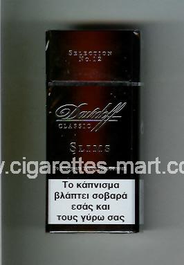 Davidoff (design 1) (Classic / Selection No 12 / Slims) ( hard box cigarettes )
