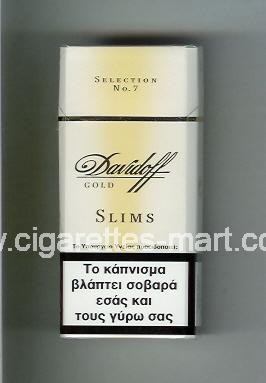 Davidoff (design 1) (Gold / Selection No 7 / Slims) ( hard box cigarettes )