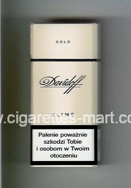 Davidoff (design 1) (Gold / Slims) ( hard box cigarettes )