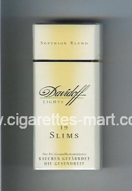 Davidoff (design 1) (Lights / Superior Blend / Slims) ( hard box cigarettes )