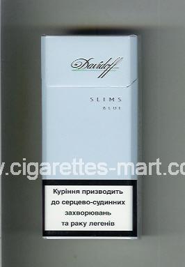 Davidoff (design 5) (Blue / Slims) ( hard box cigarettes )