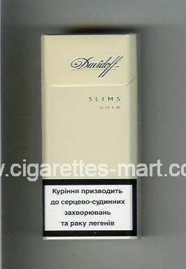 Davidoff (design 5) (Gold / Slims) ( hard box cigarettes )