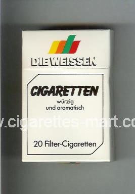 Die Weissen Cigaretten (Wurzig und Aromatisch) ( hard box cigarettes )