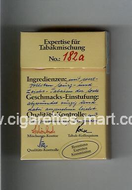 Expertise Fur Tabakmischung No 182a ( hard box cigarettes )